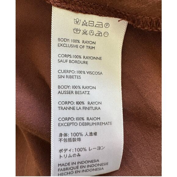 Cleobella Annie Chestnut Brown Lace Up Crochet Split Front Midi Dress XS - Picture 11 of 16